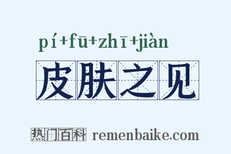 皮肤之见是什么意思的图片
